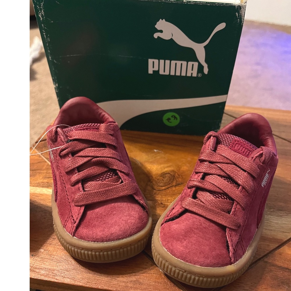 Puma Kids Baby Basket Classic Weatherproof Inf Sneaker Red Toddler Size 5C‎ NWT